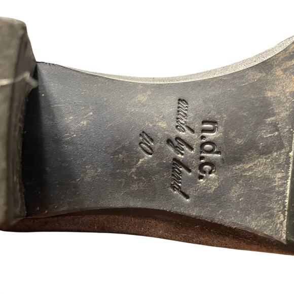 Gray Suede Knee High Handmade Boots n.d.c. 40 Tall Dressy Bohemian Earthy - Picture 8 of 8